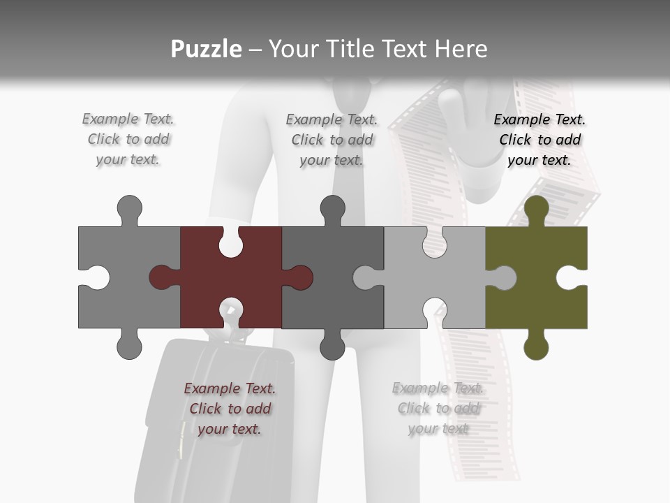 Isolated Person Business PowerPoint Template