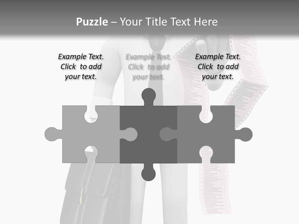 Isolated Person Business PowerPoint Template