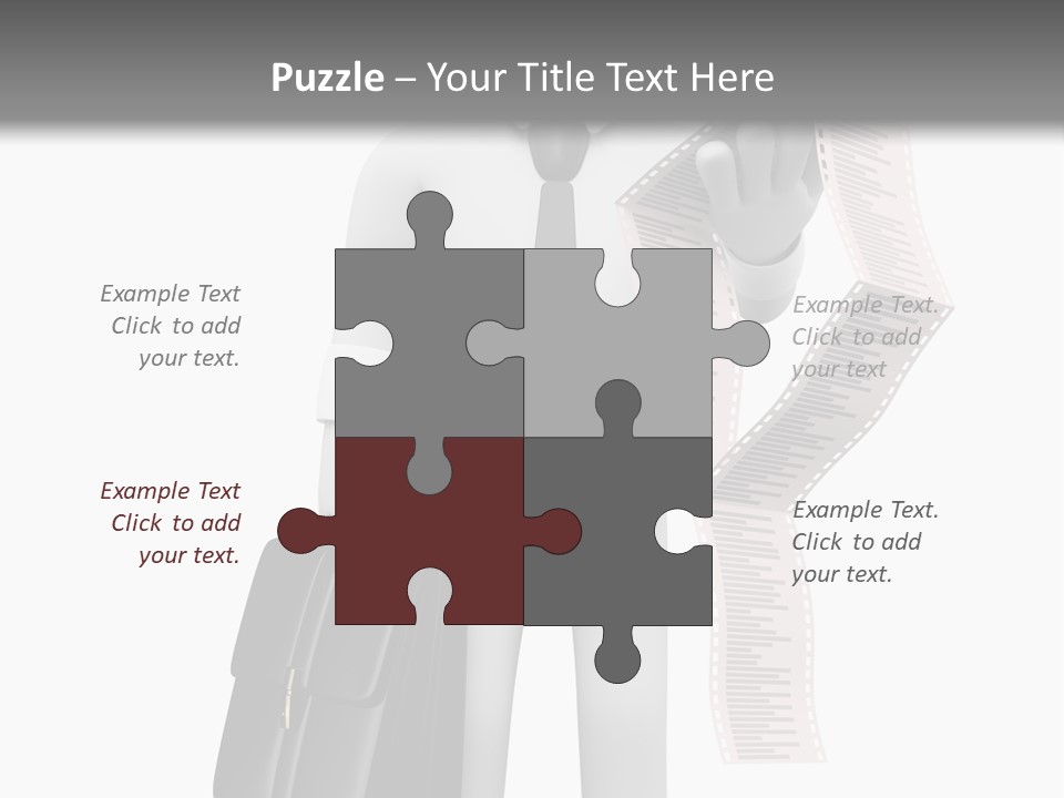 Isolated Person Business PowerPoint Template