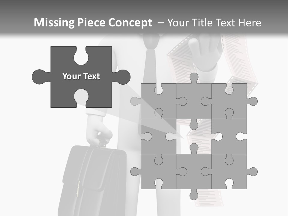 Isolated Person Business PowerPoint Template