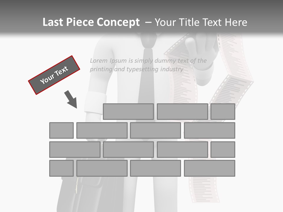 Isolated Person Business PowerPoint Template