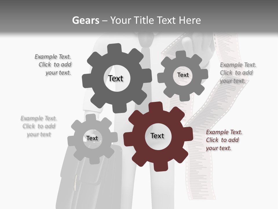 Isolated Person Business PowerPoint Template