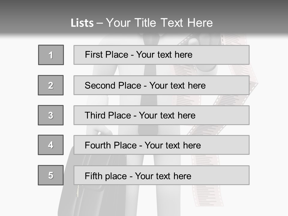Isolated Person Business PowerPoint Template