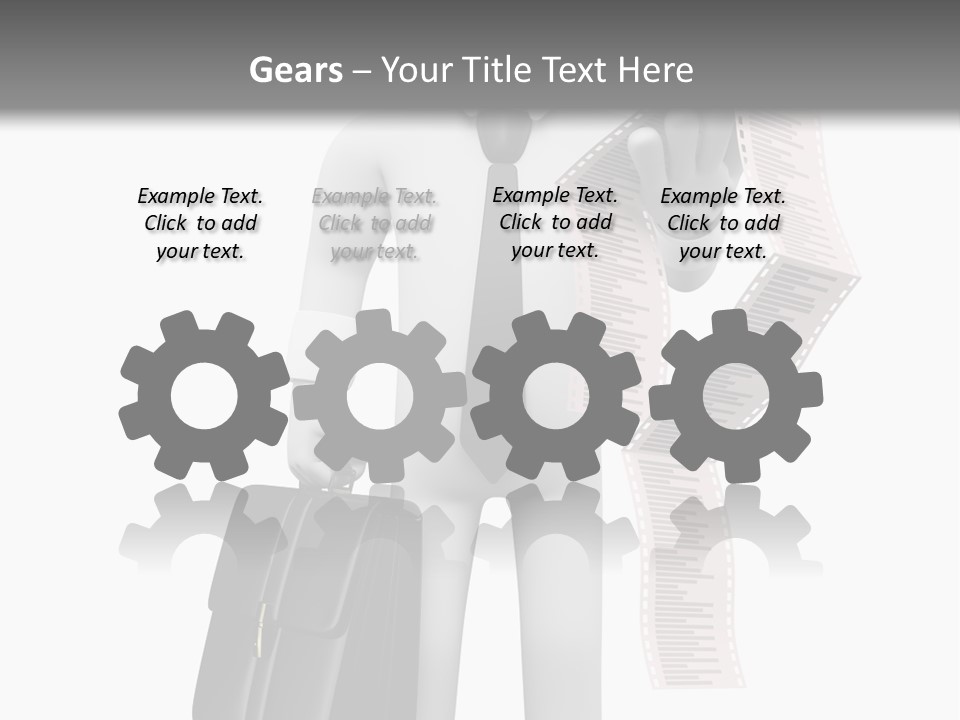 Isolated Person Business PowerPoint Template