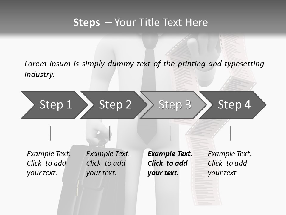 Isolated Person Business PowerPoint Template