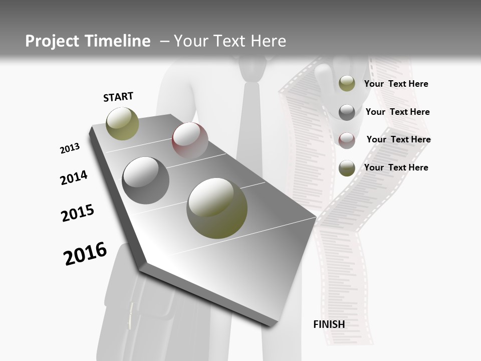 Isolated Person Business PowerPoint Template