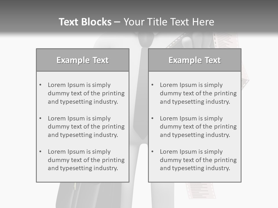 Isolated Person Business PowerPoint Template