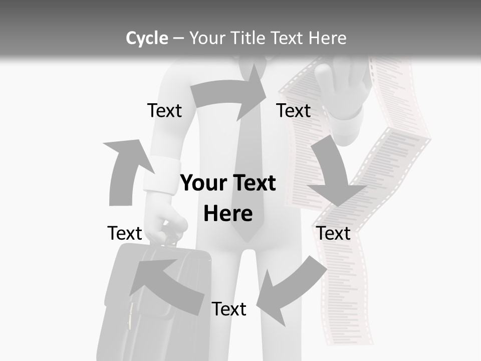 Isolated Person Business PowerPoint Template