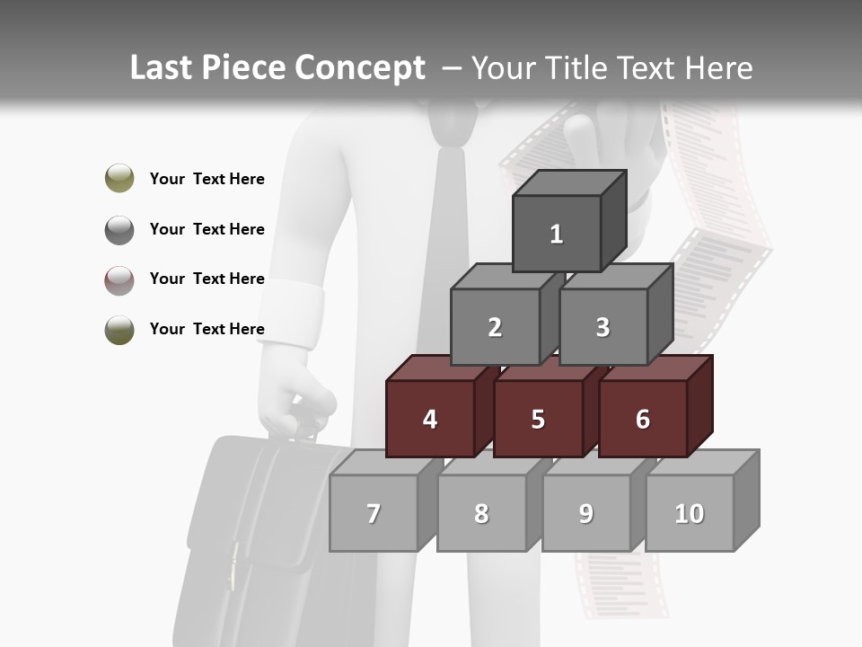 Isolated Person Business PowerPoint Template