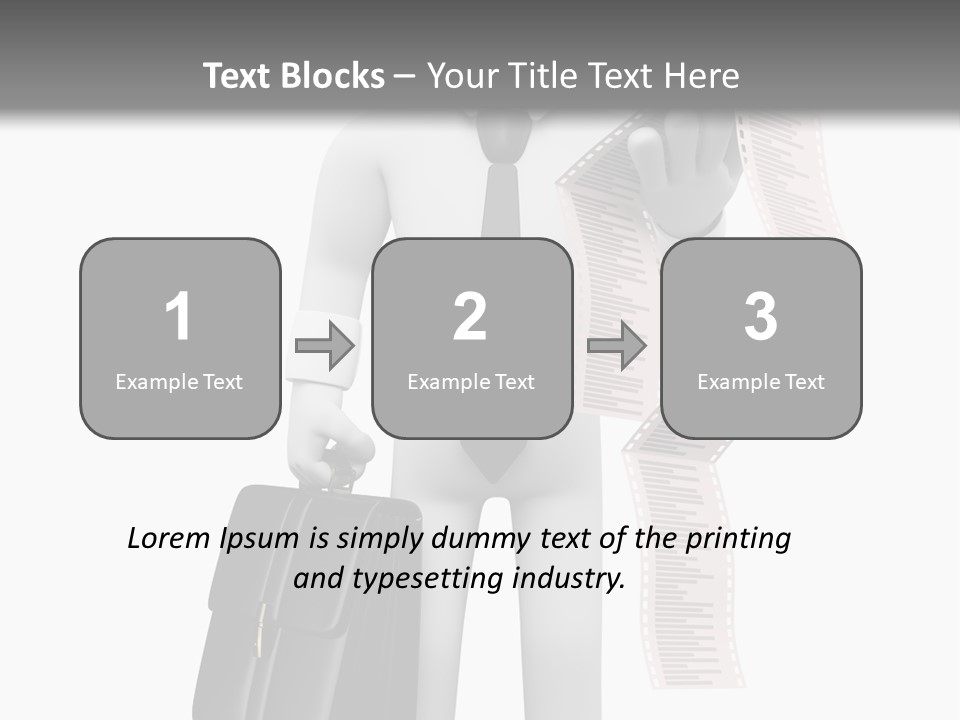 Isolated Person Business PowerPoint Template