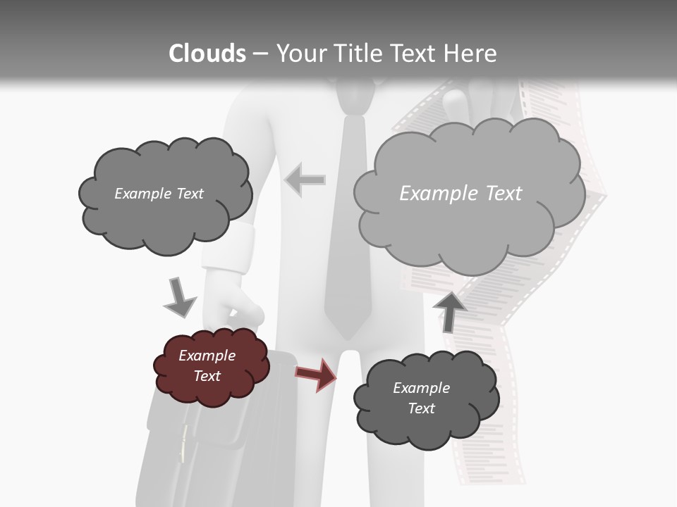 Isolated Person Business PowerPoint Template