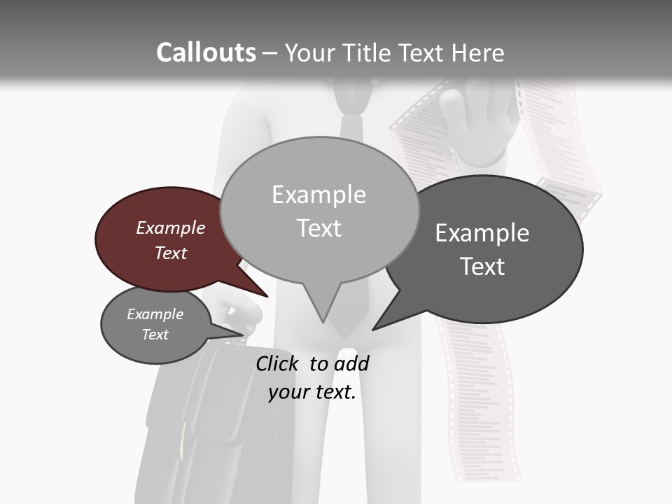 Isolated Person Business PowerPoint Template