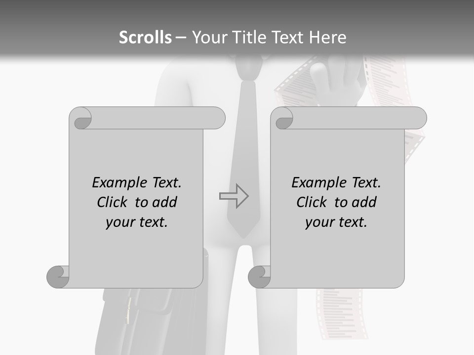 Isolated Person Business PowerPoint Template