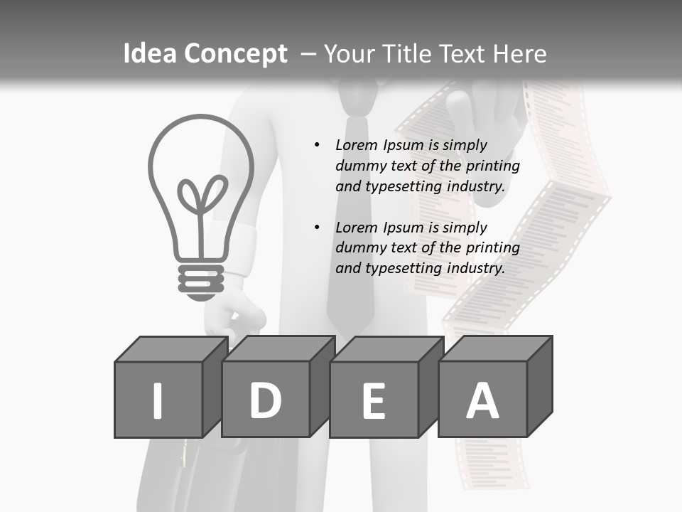 Isolated Person Business PowerPoint Template