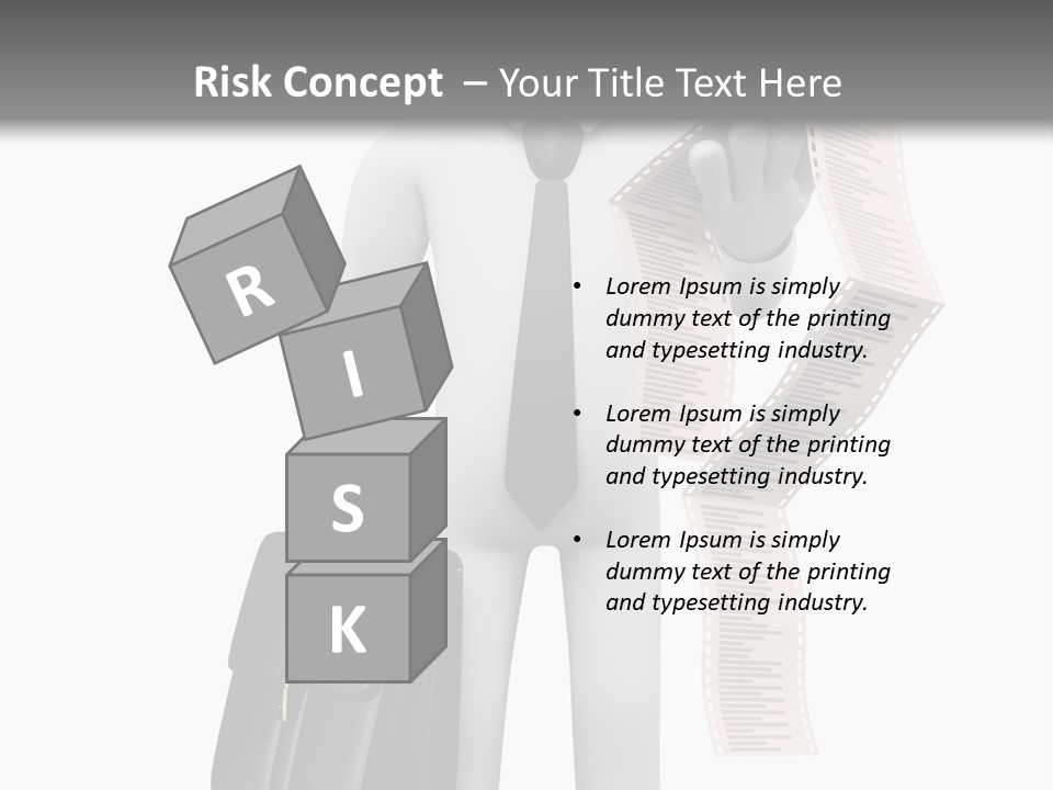 Isolated Person Business PowerPoint Template