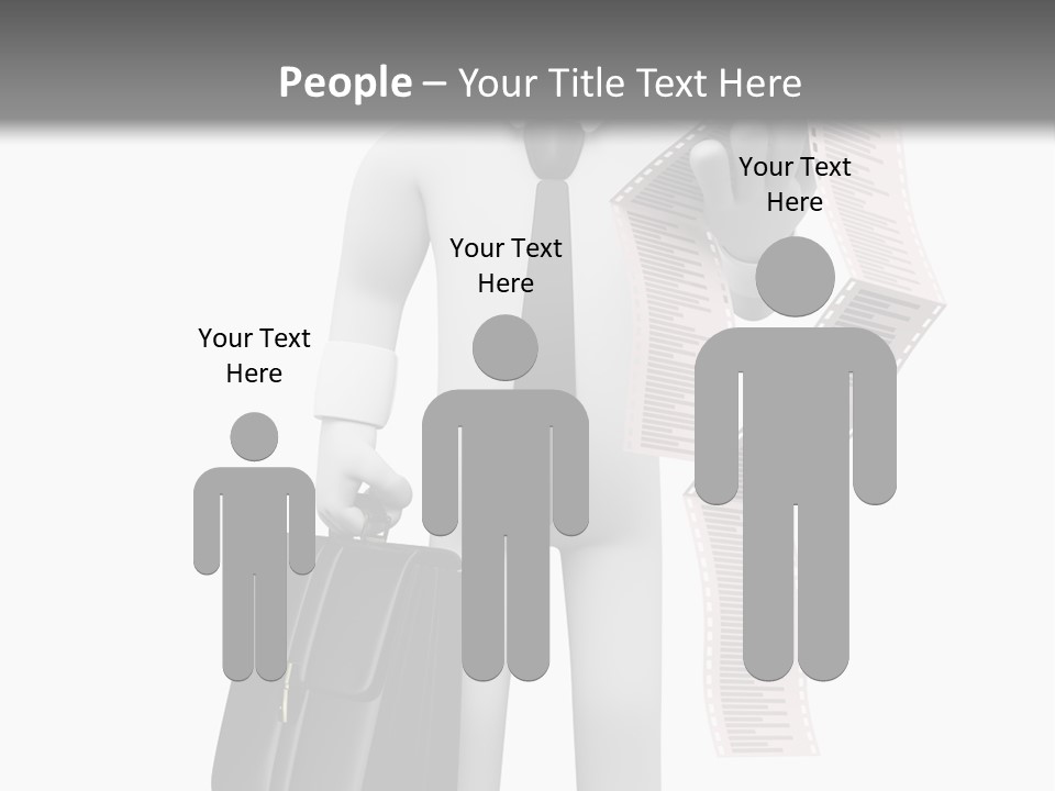 Isolated Person Business PowerPoint Template