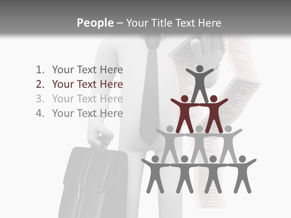 Isolated Person Business PowerPoint Template