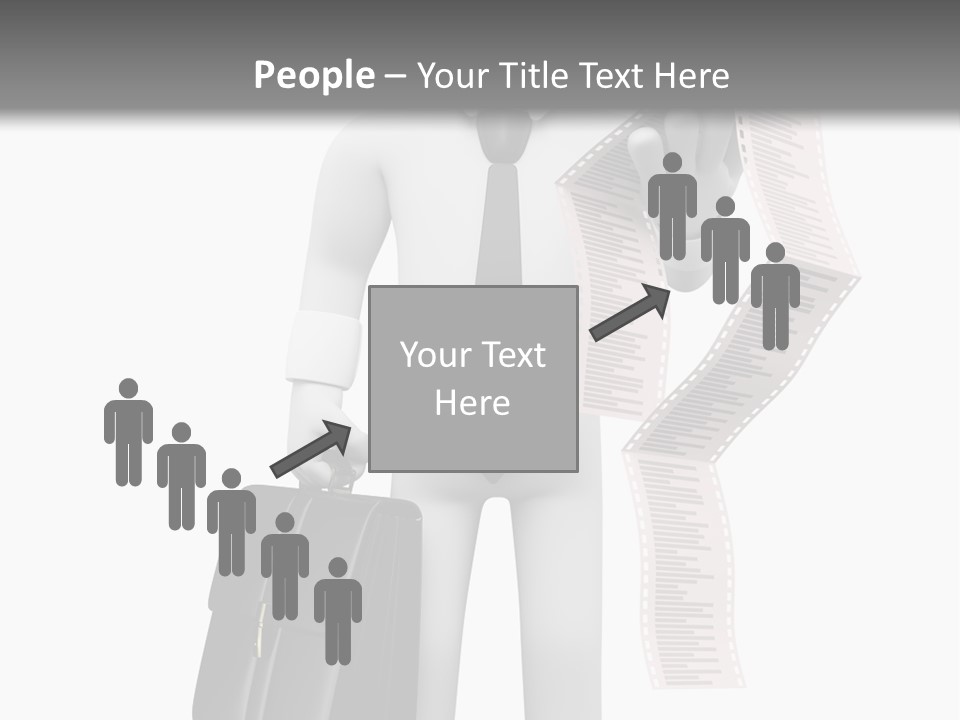 Isolated Person Business PowerPoint Template