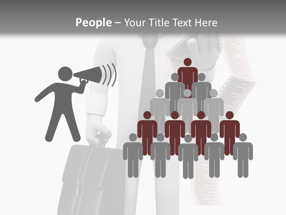 Isolated Person Business PowerPoint Template