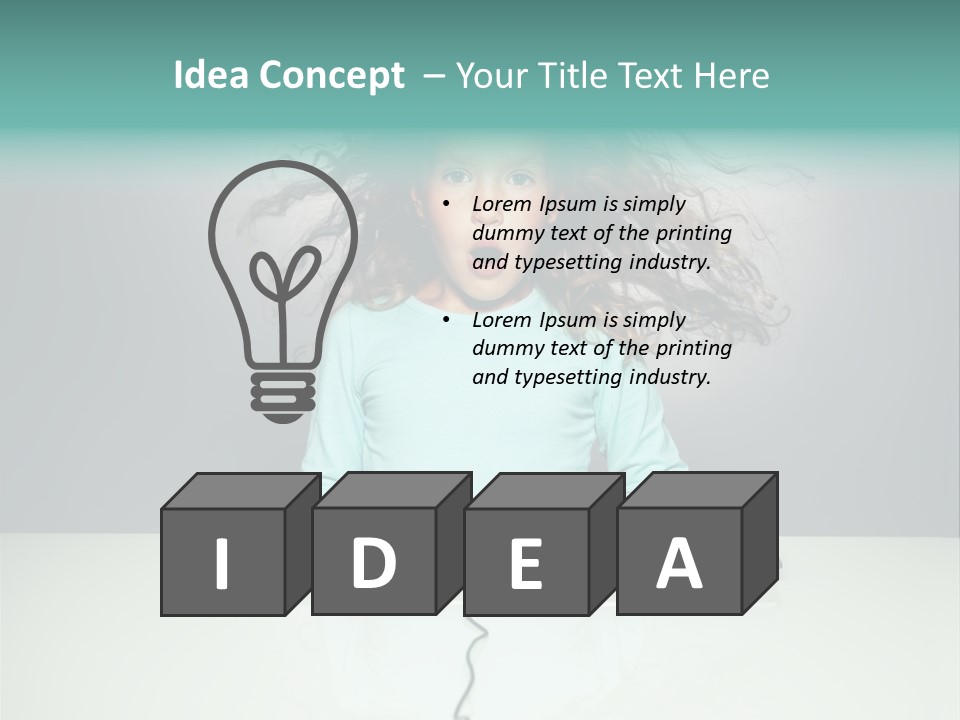 Information Girl Child PowerPoint Template