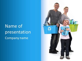 Happy Go Lucky Plastic Recycling PowerPoint Template