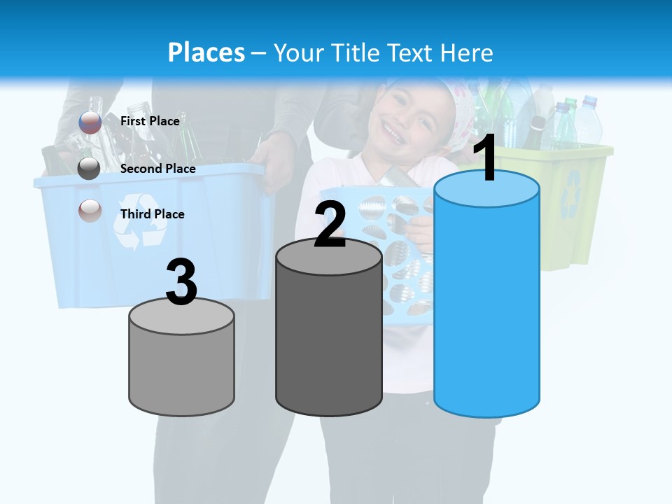 Happy Go Lucky Plastic Recycling PowerPoint Template