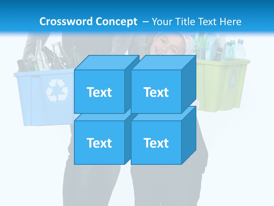 Happy Go Lucky Plastic Recycling PowerPoint Template