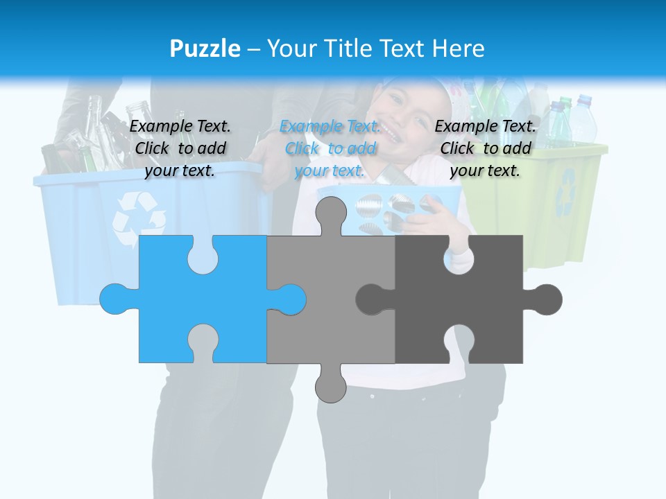 Happy Go Lucky Plastic Recycling PowerPoint Template