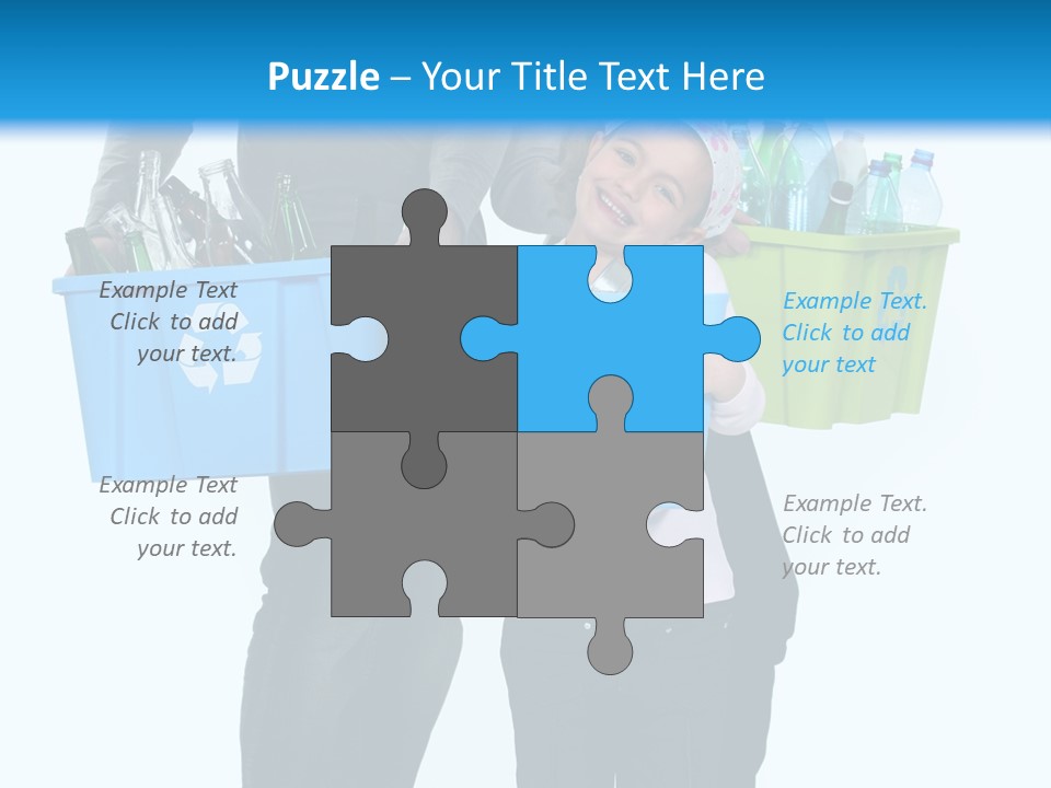 Happy Go Lucky Plastic Recycling PowerPoint Template