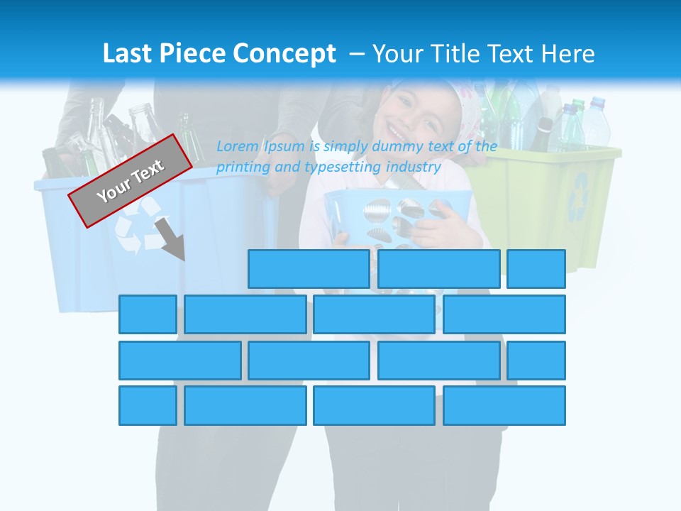 Happy Go Lucky Plastic Recycling PowerPoint Template