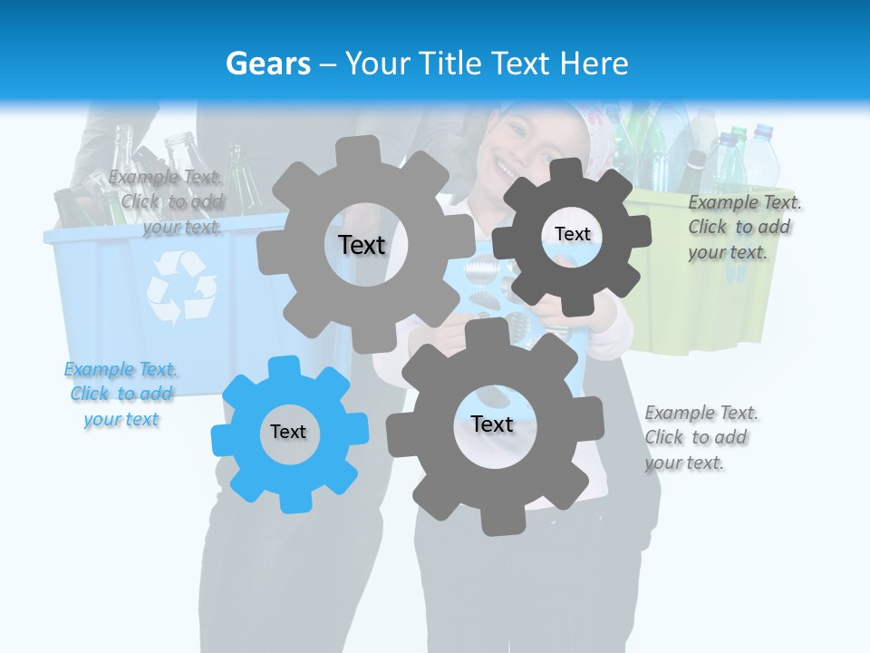 Happy Go Lucky Plastic Recycling PowerPoint Template