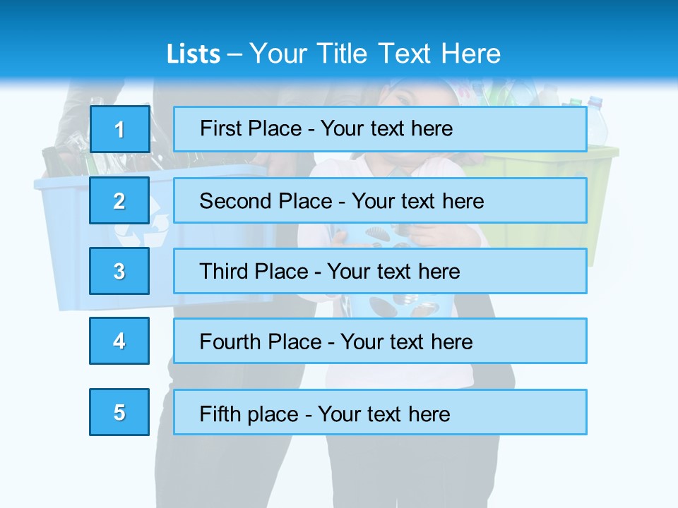 Happy Go Lucky Plastic Recycling PowerPoint Template