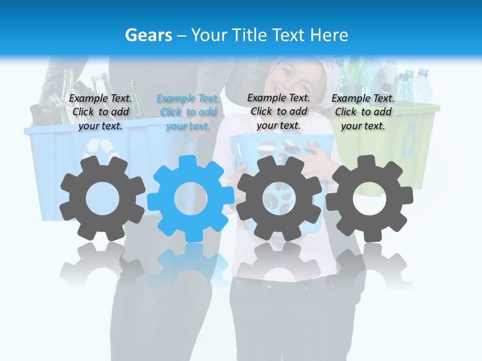 Happy Go Lucky Plastic Recycling PowerPoint Template