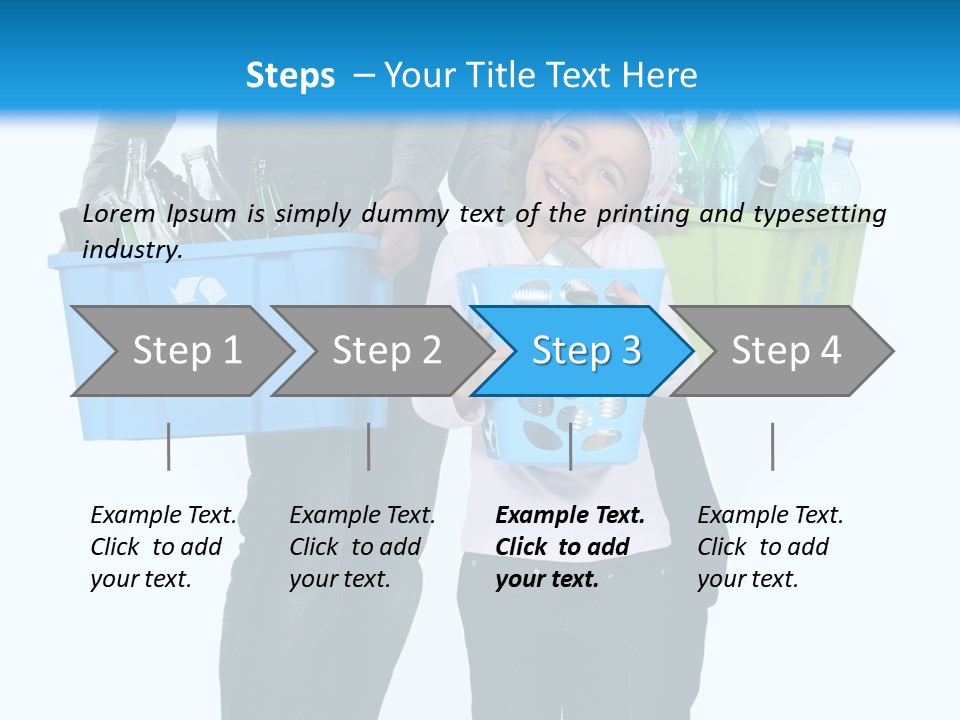 Happy Go Lucky Plastic Recycling PowerPoint Template