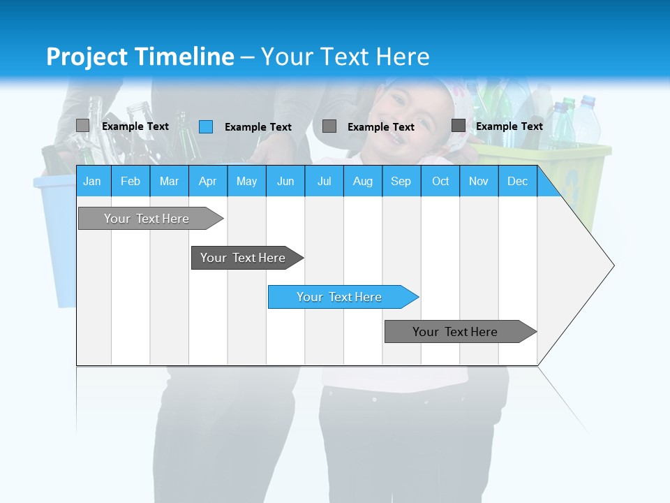 Happy Go Lucky Plastic Recycling PowerPoint Template