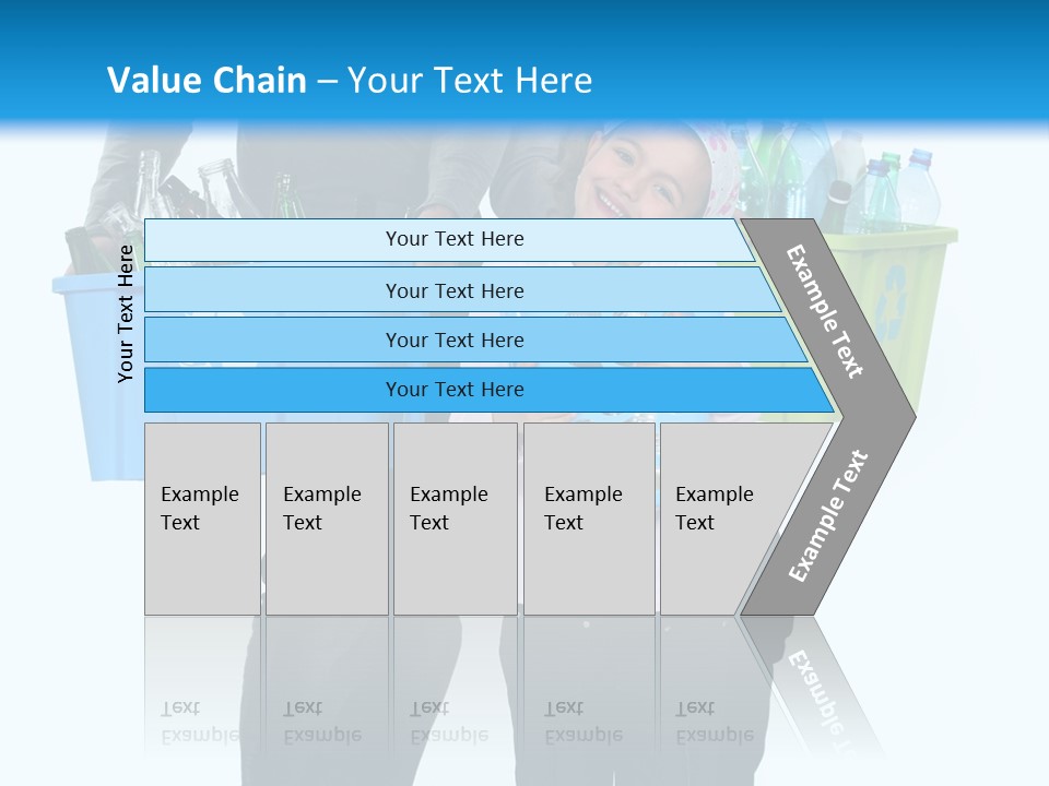 Happy Go Lucky Plastic Recycling PowerPoint Template