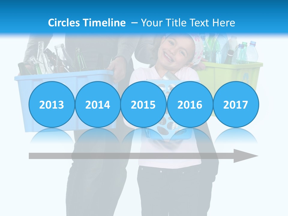 Happy Go Lucky Plastic Recycling PowerPoint Template