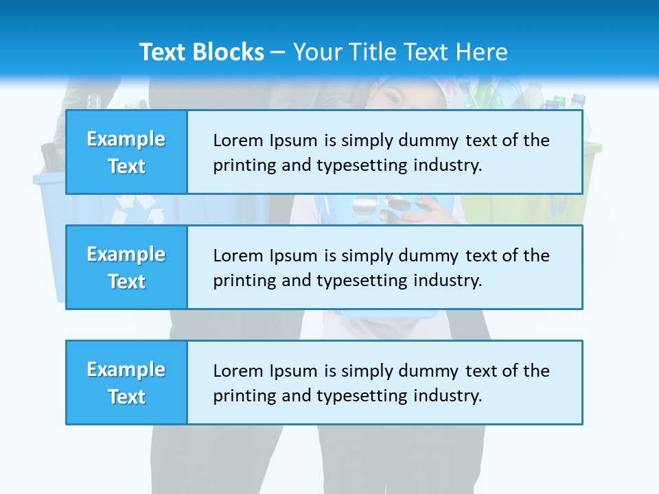 Happy Go Lucky Plastic Recycling PowerPoint Template