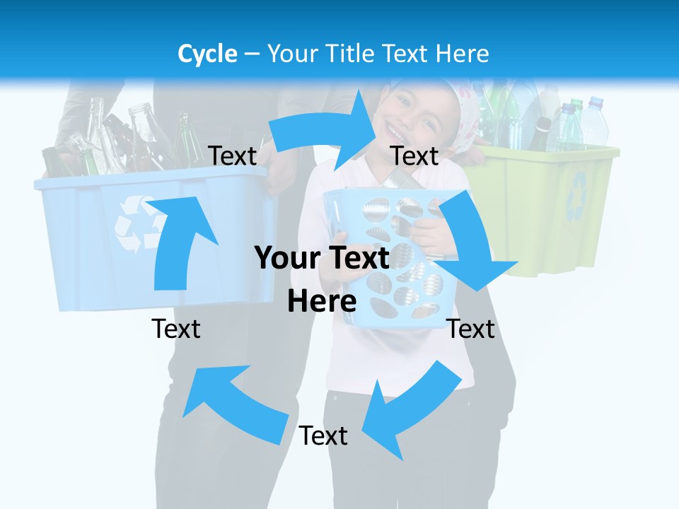 Happy Go Lucky Plastic Recycling PowerPoint Template