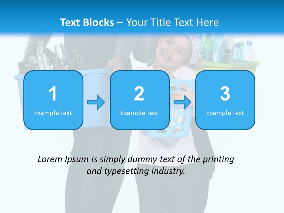 Happy Go Lucky Plastic Recycling PowerPoint Template