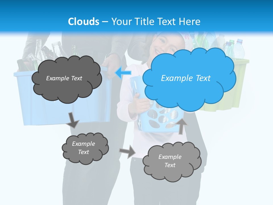 Happy Go Lucky Plastic Recycling PowerPoint Template