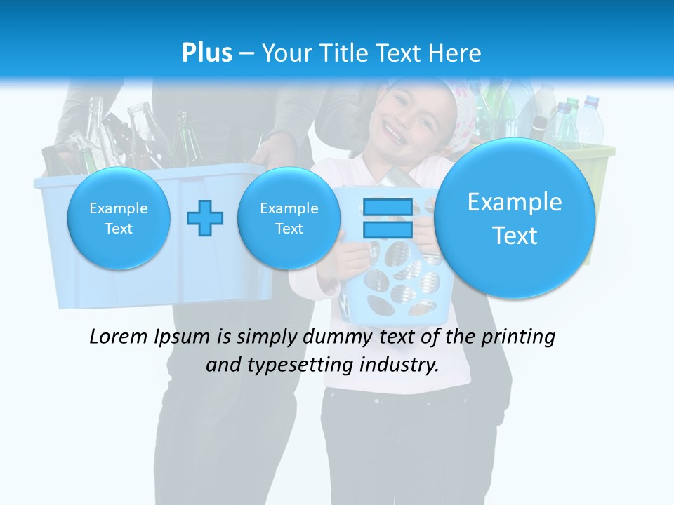 Happy Go Lucky Plastic Recycling PowerPoint Template