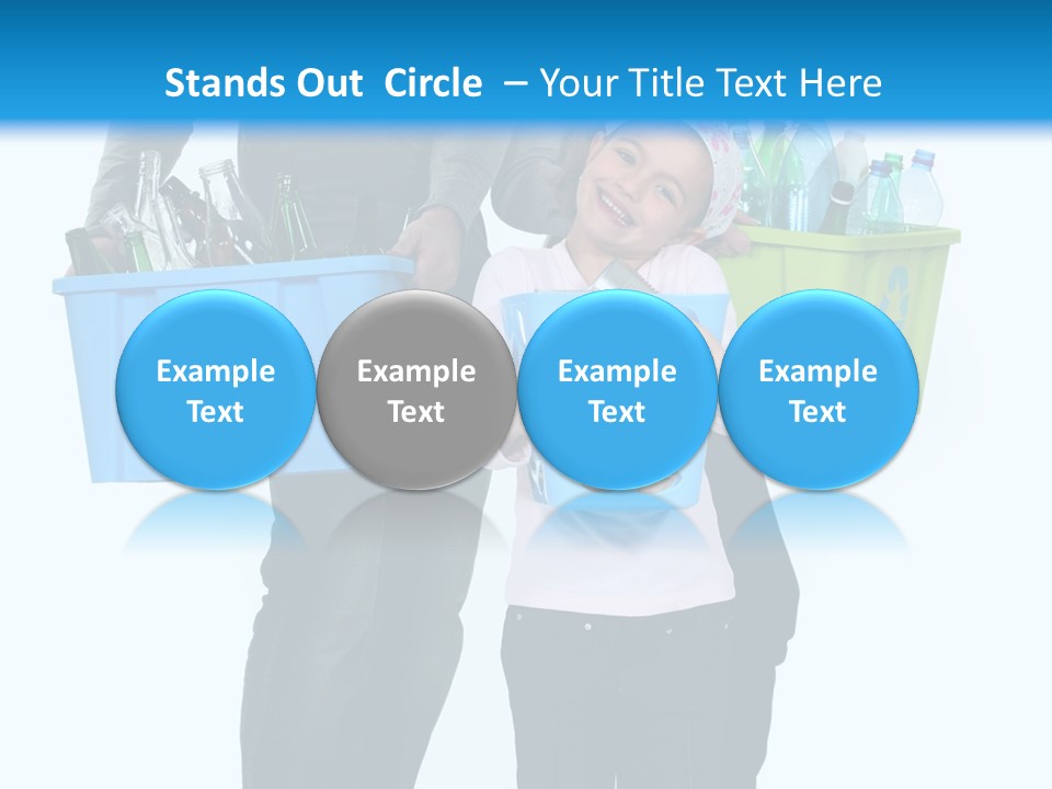 Happy Go Lucky Plastic Recycling PowerPoint Template