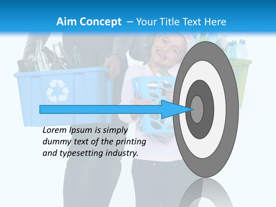 Happy Go Lucky Plastic Recycling PowerPoint Template