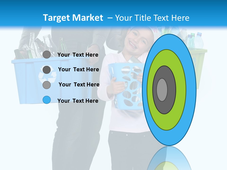 Happy Go Lucky Plastic Recycling PowerPoint Template