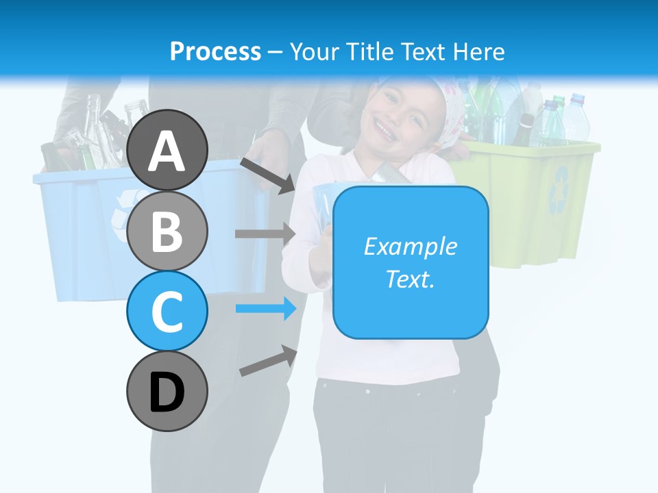 Happy Go Lucky Plastic Recycling PowerPoint Template