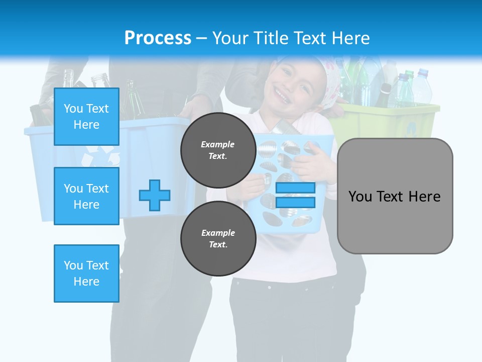 Happy Go Lucky Plastic Recycling PowerPoint Template