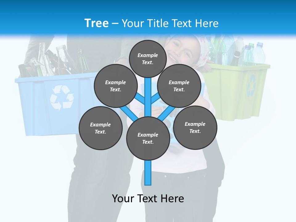 Happy Go Lucky Plastic Recycling PowerPoint Template