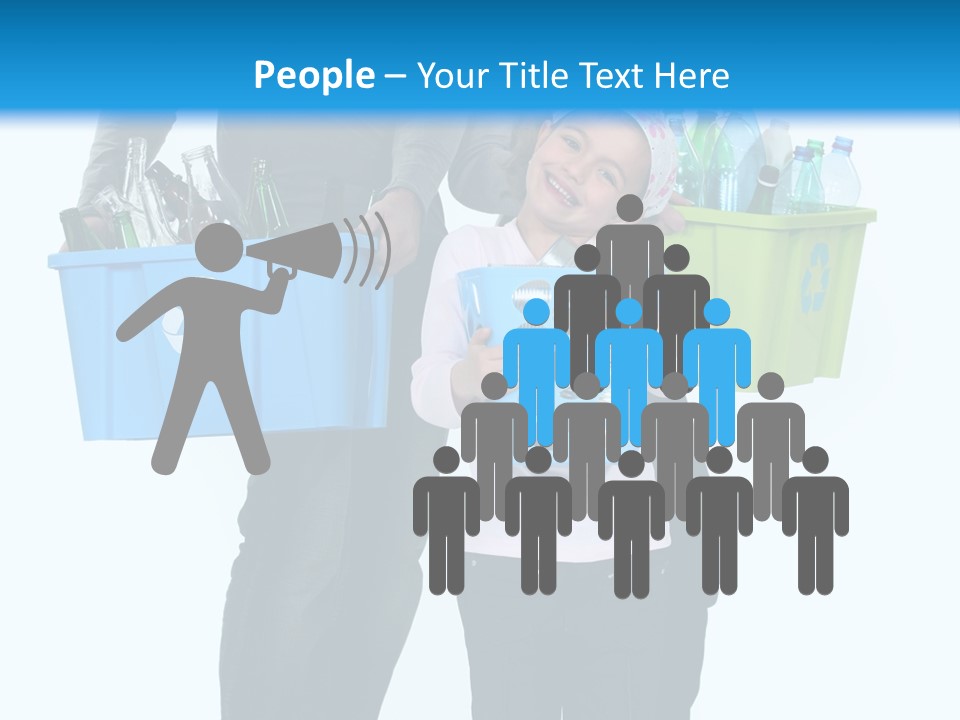 Happy Go Lucky Plastic Recycling PowerPoint Template