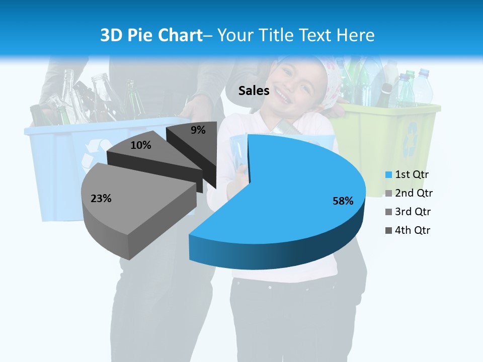 Happy Go Lucky Plastic Recycling PowerPoint Template